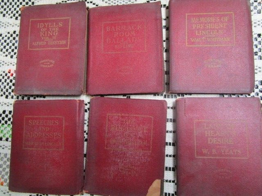 Vintage Little Leather Library Lot Of 9 Classic Literature Books Leather  Bound