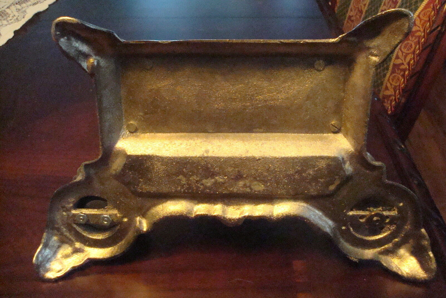 Victorian, antique Silver Plated ink stand, features an ornate base[*]