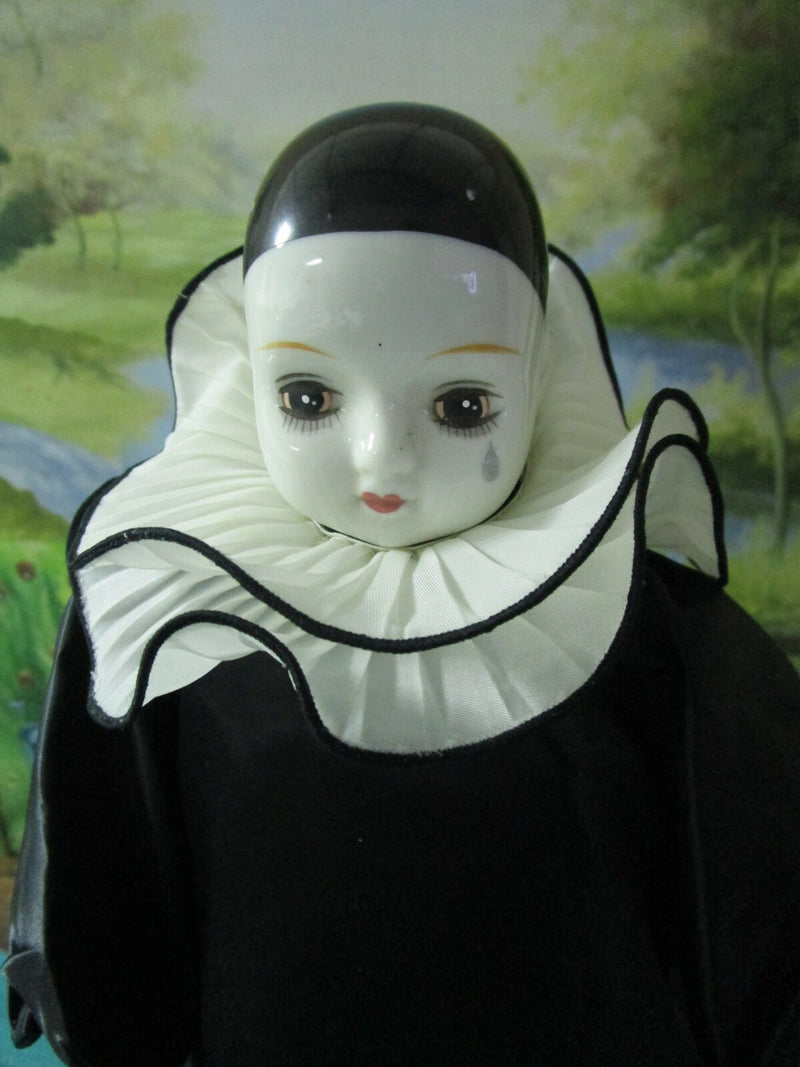 Harlequin Crying Jester Girls Deco Belle Epoque Silk Dresses Pink / Gold Pick1