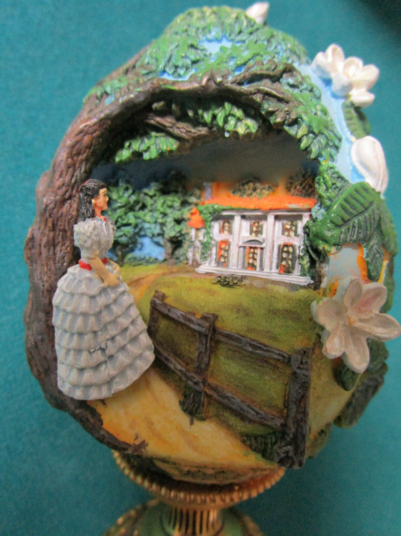 Franklin Mint Egg Carved Scarlett Of Tara 5"