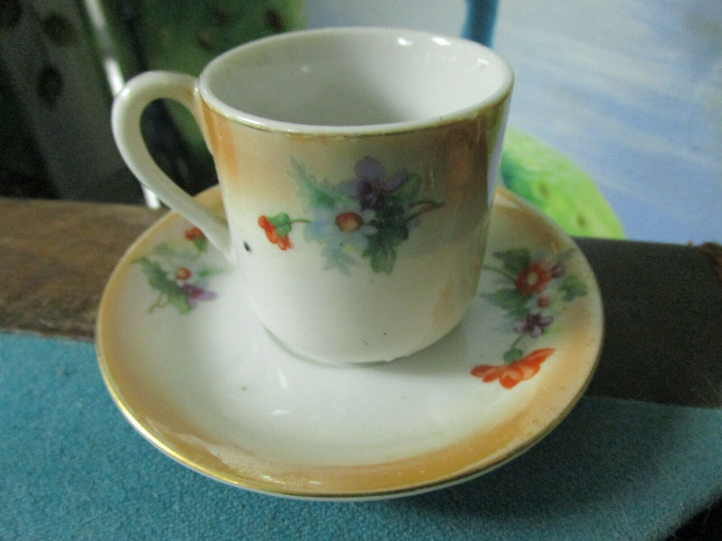 Moriyama Occupied Japan Set Of 4 Coffee Cups Saucers  [85]