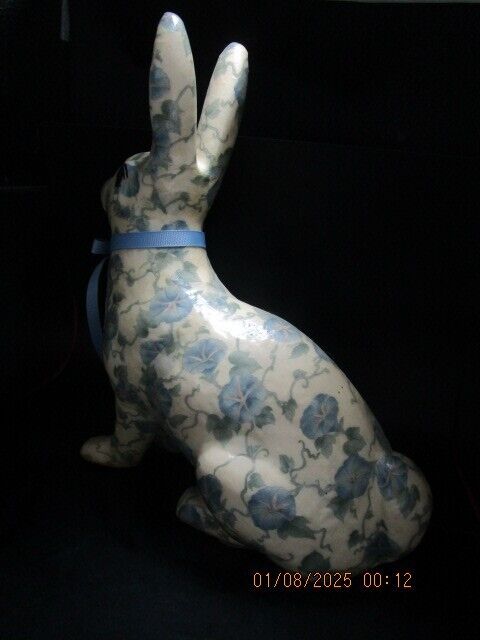 LARGE PAPIER MACHE RABBIT SCULPTURE 12 X 10in BY WHITES [CINE]