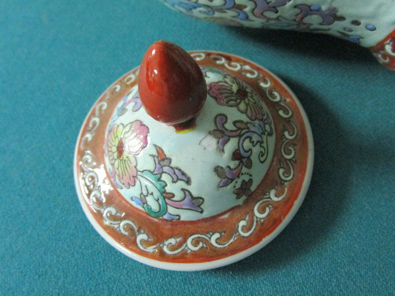 CHINESE GINGER JAR COVERED URN  7"