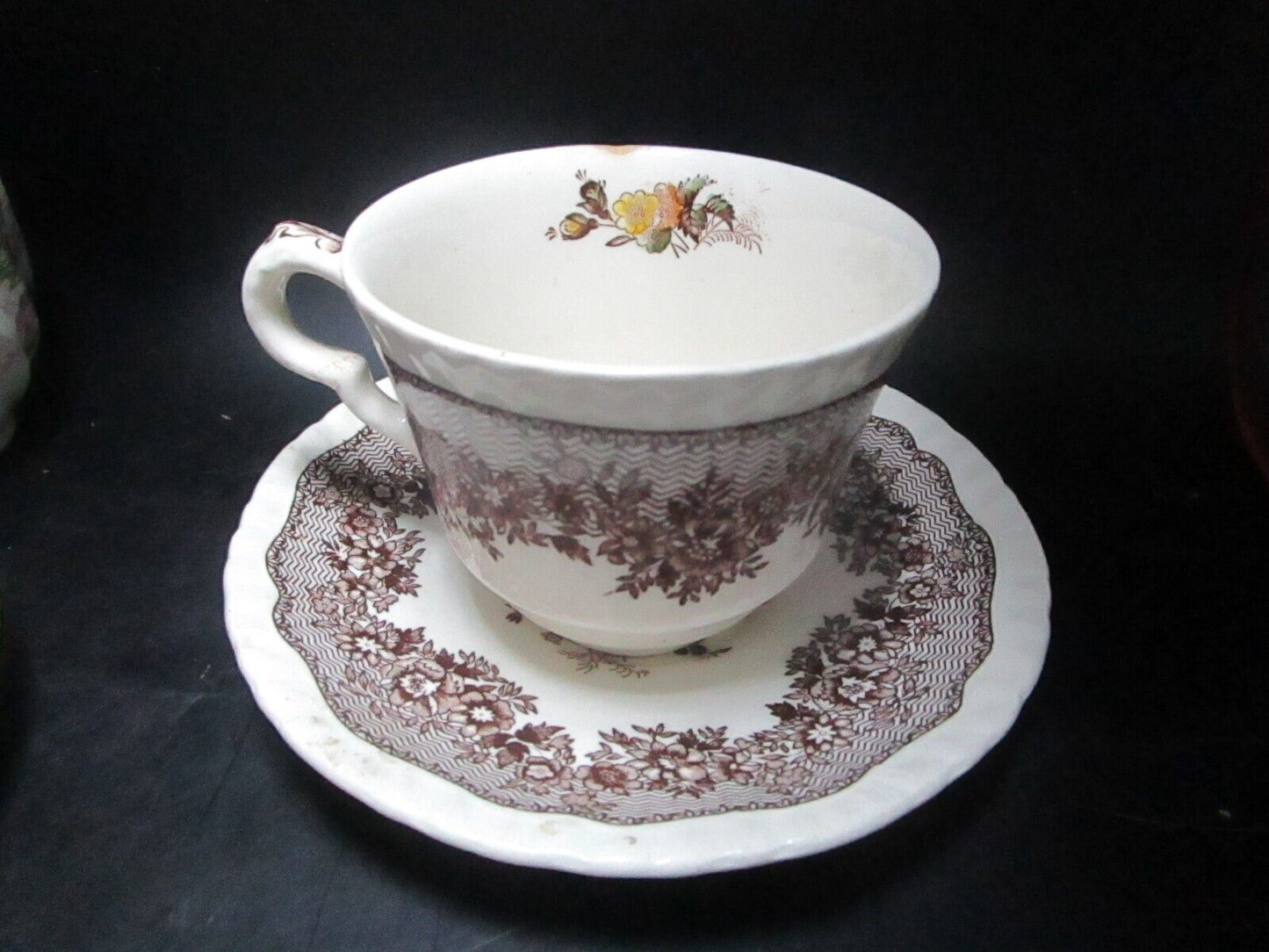 MASON'S ENGLAND POLYCHROME TRANSFERWARE "ASCOT" CUP SAUCER