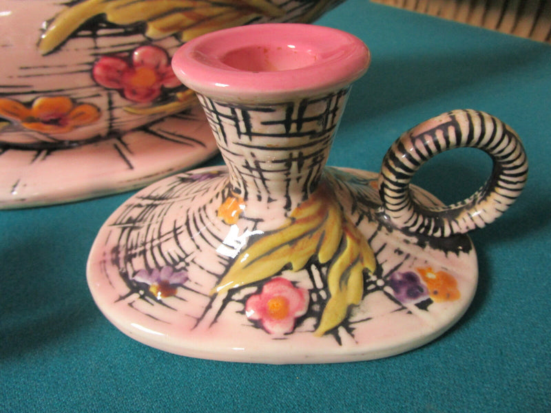 Mid Century Hull Usa Pottery Tea Set, Teapot, Console Candle Holder Pick 1 ^^