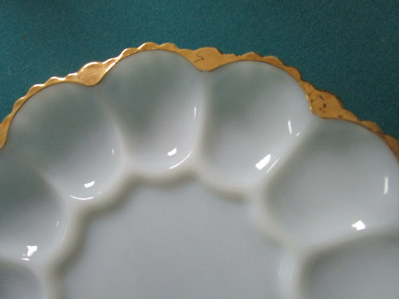 Canonsburg Brown Drip  DEVILED EGG PLATTER MILK GLASS ANCHOR HOCKING GOLD PICK 1