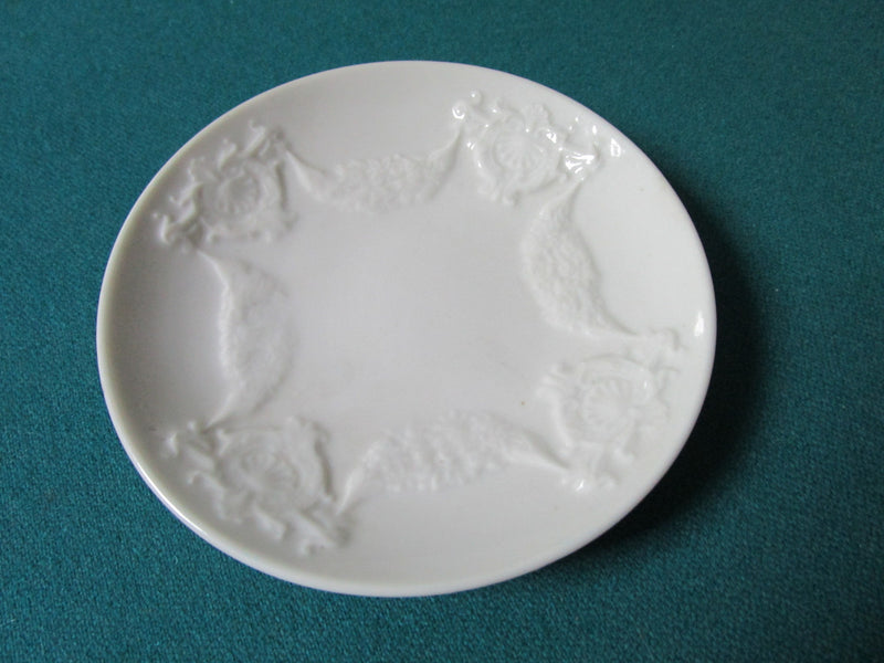 Capodimonte Italy Original Blanc De China Coffee Cup And Saucer Molded [80B]