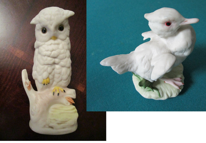CYBIS OWL AND DUCK BISQUE AMERICAN POTTERY orig PICK ONE