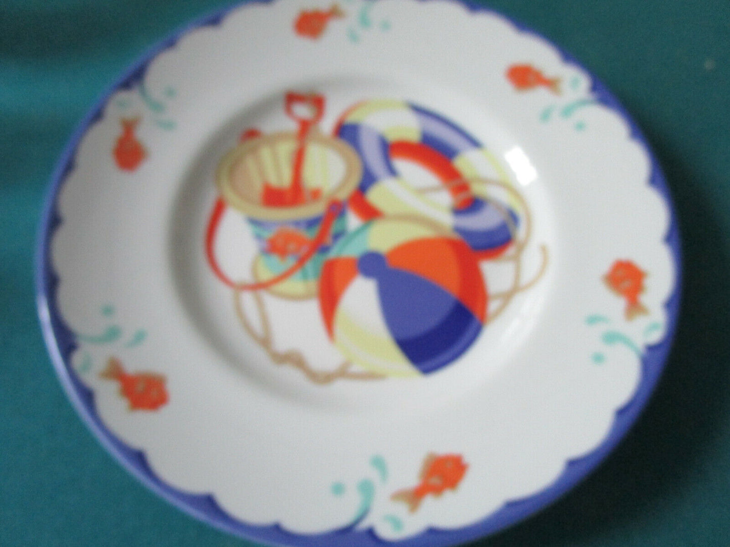 TIFFANY SEASHORE CERAMIC CHILDREN  PLATE AND BOWL