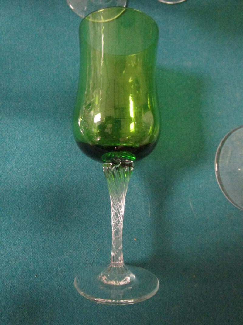 CRYSTAL GLASSES GREEN SASAKI, VERA WANG , ROYAL DOULTON "PARTY" PICK ONE