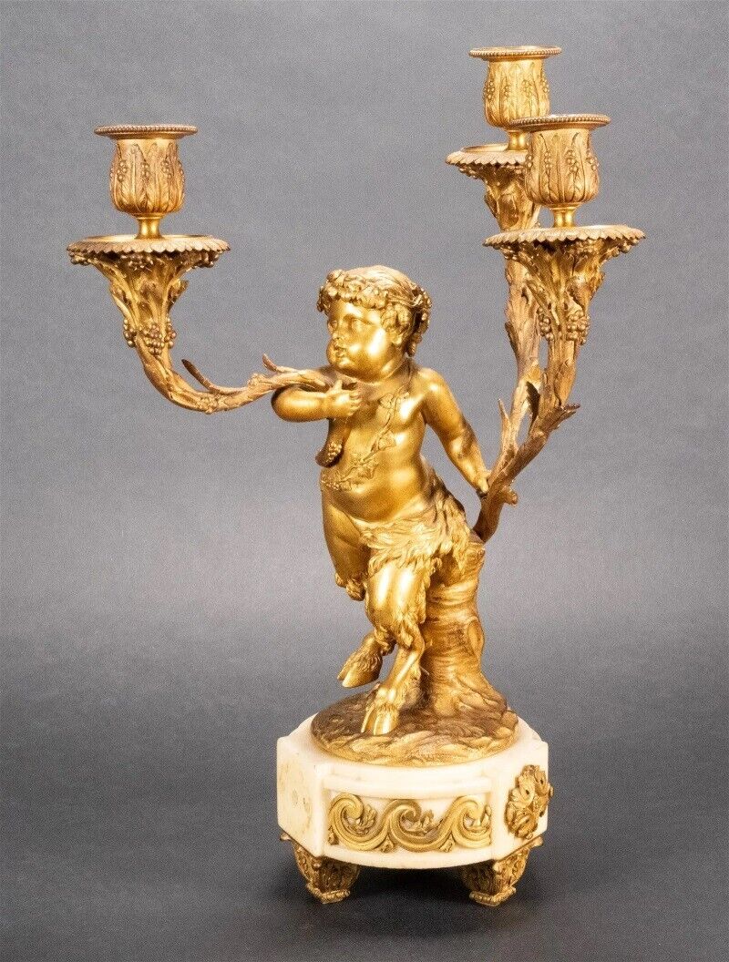 19th c. after Clodion Dore Bronze Candelabra from the estate of Larry Flynt