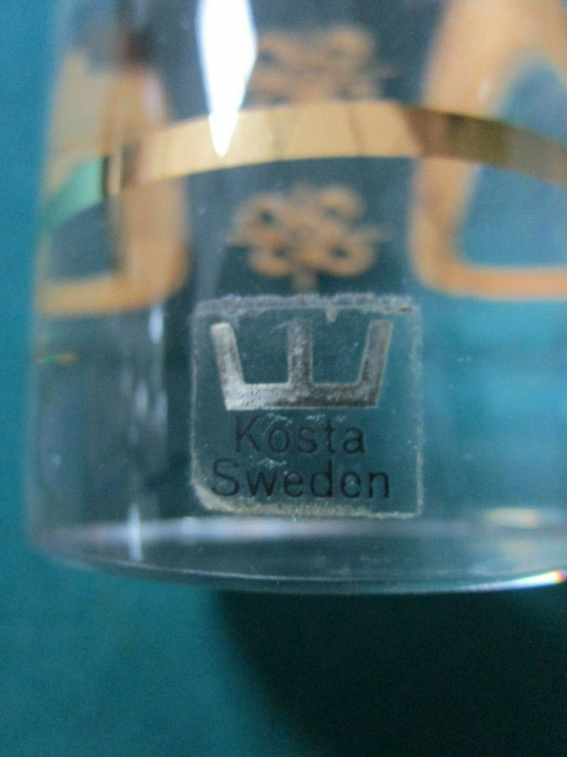 Kosta Sweden '71, 6 1/2"  by Ann & Goran Warff Glass Paperweight