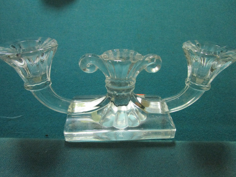 Heisey Regency Candle Holder 2 Lights 3 1/2 X 9"