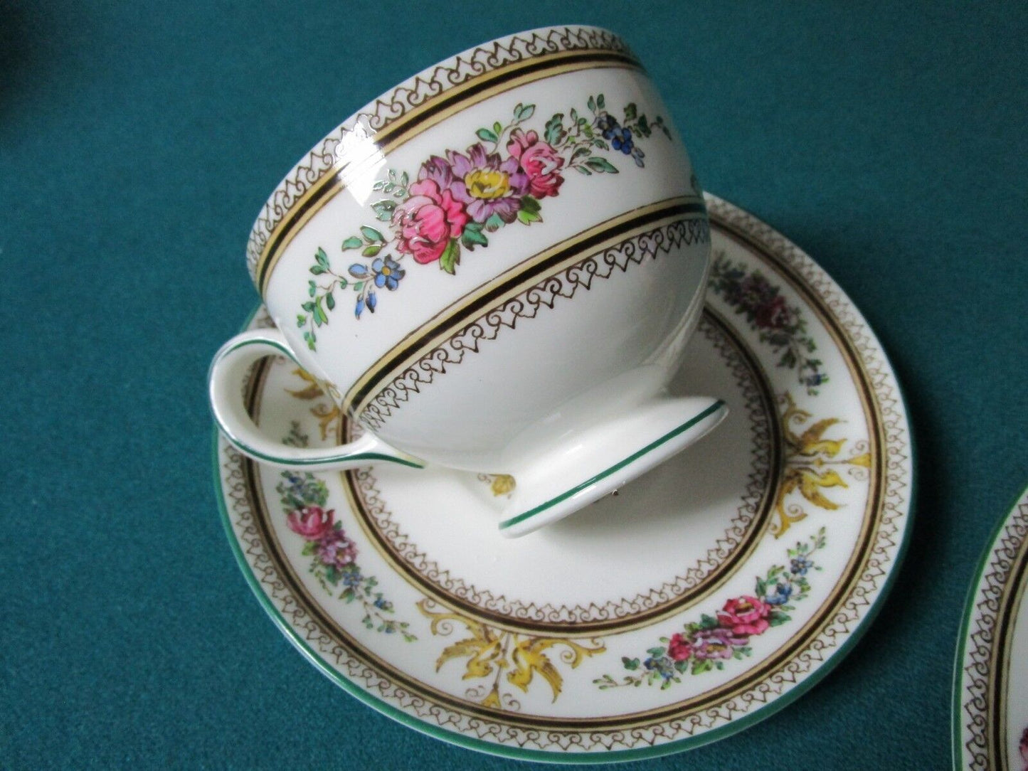 WEDGWOOD 5 PCS  cup cream cup/saucers  COLUMBIA PATTERN 1920s 50f