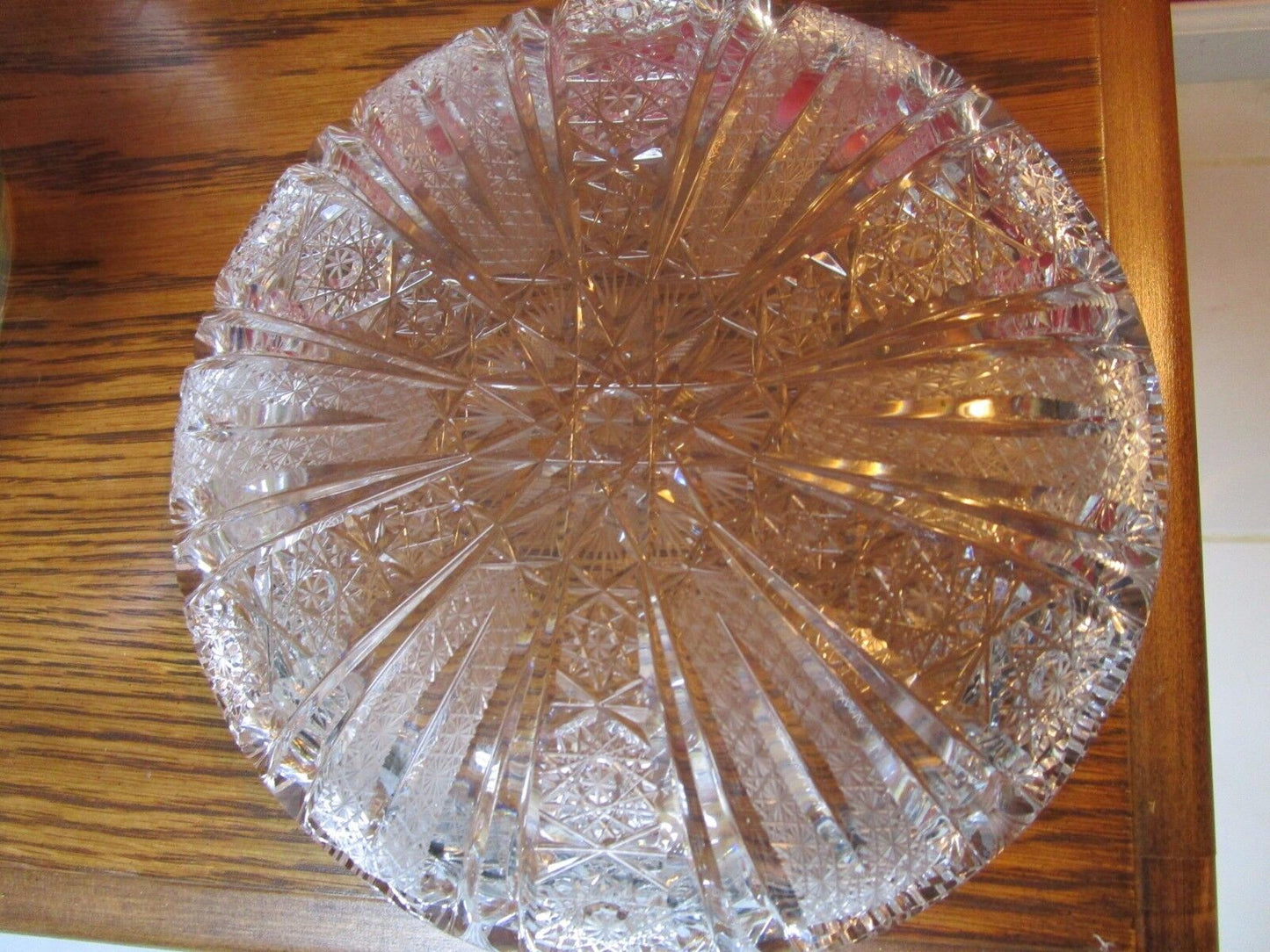 ZCHEKOSLOVAKIA BOHEMIA ROUND CRYSTAL CLEAR CUT BOWL [a*5]