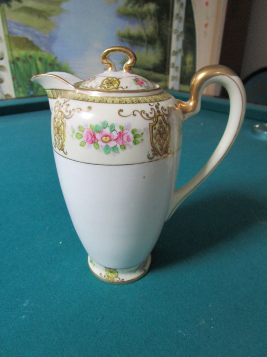 Noritake Morimura Nippon Japan Chocolatier Coffee Pot 7 1/2" Orig[Tp9]