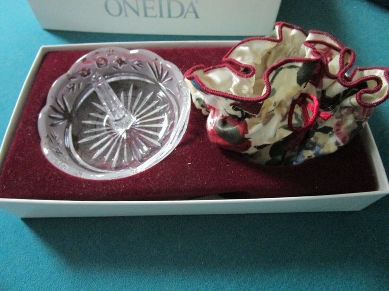 Oneida Crystal Vanity Ring Holder And Jewelry Pouch New Original^^