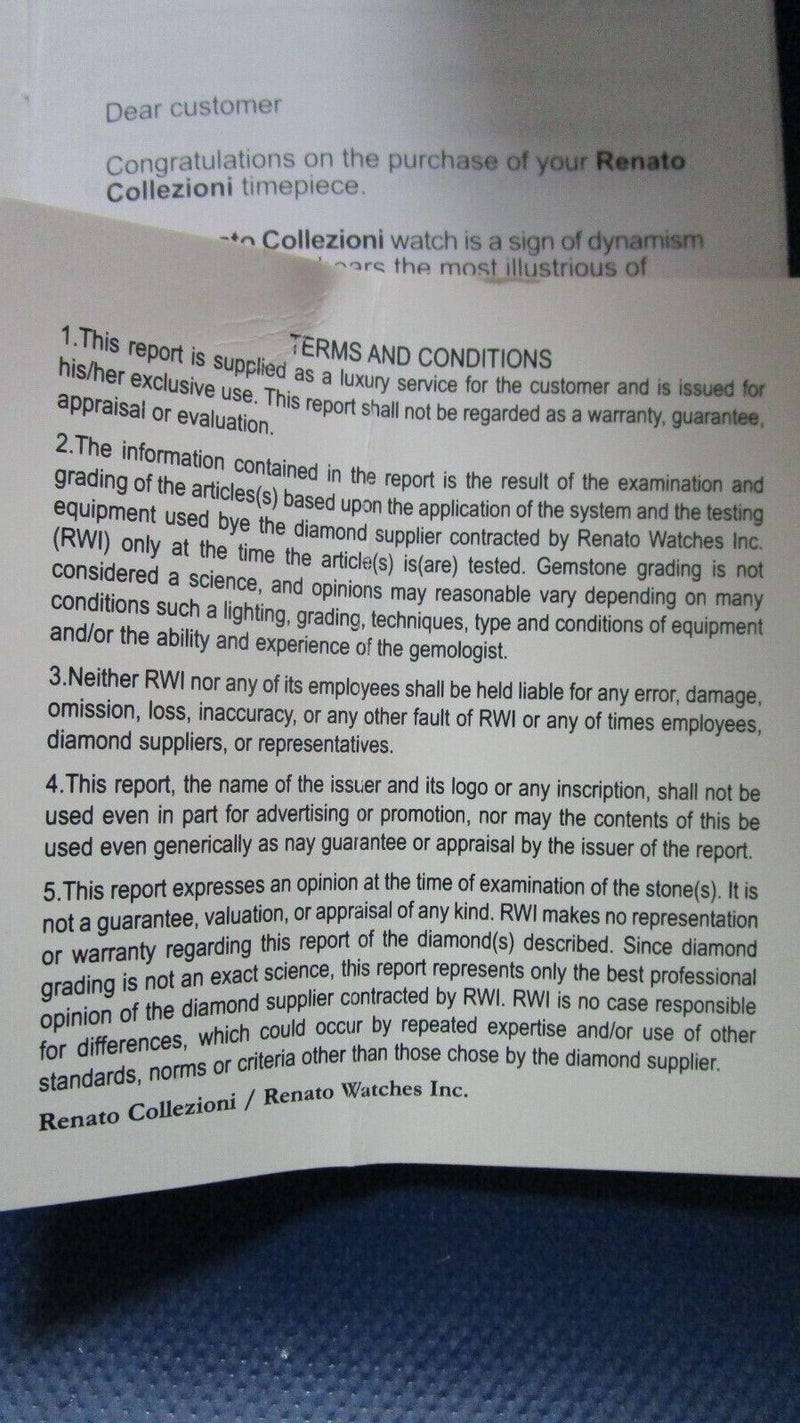 Renato Wilde Beast Diamond Chronograph Watch Beauty Collection 400 Natural Cut