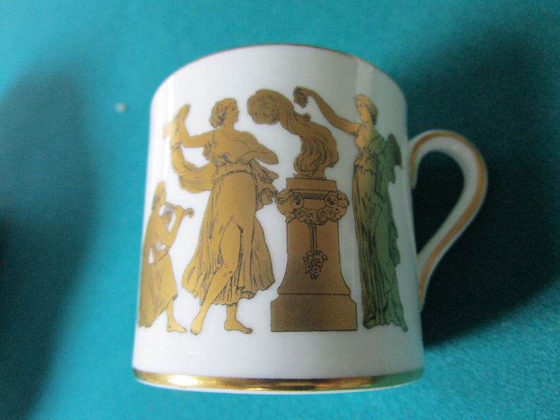 Hammersley England Sacrificial Golden Pattern  Antique Coffee Cup Saucer [120G]