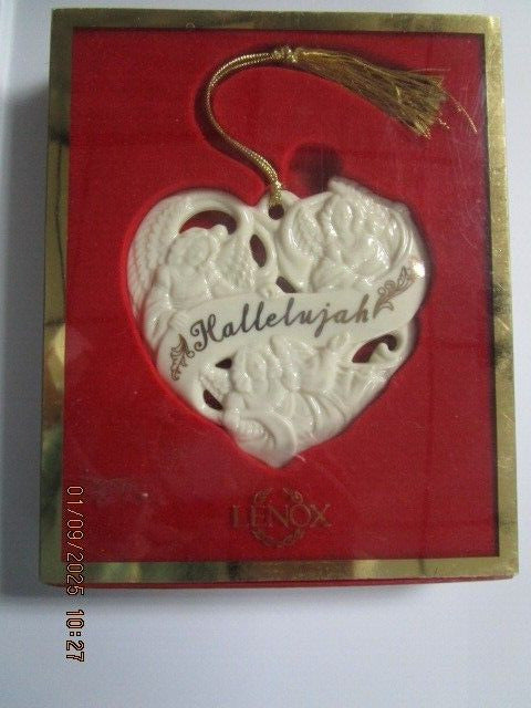 LENOX CHRISTMAS ORNAMENT HALLELUJAH 3" NEW ^^