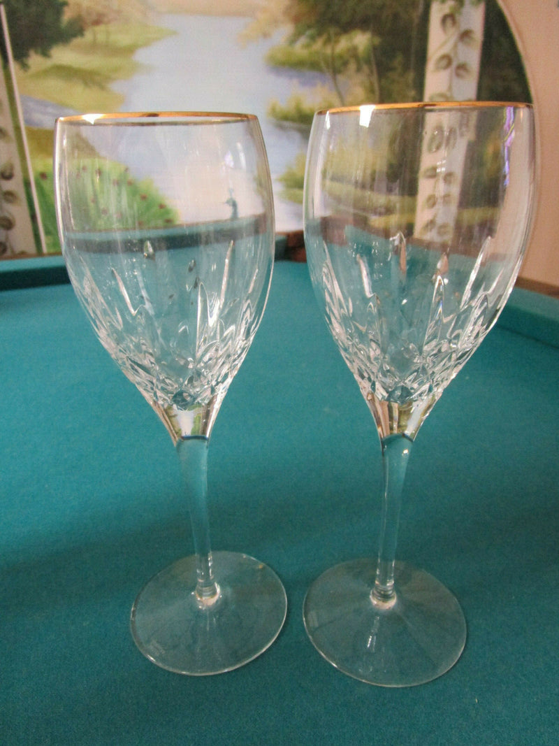 CONTEMPORARY CRYSTAL GLASSES ETCHED TIFFIN, MILLER ROGASKA, LENOX, PICK1