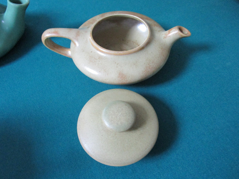 Flat Ceramic Teapot Tea For One -  Beige - Pick One^^^