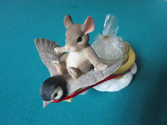 CHARMING TAILS BY FITZ & FLOYD "CANDLE HOLDER" INSPIRATIONAL   NIB