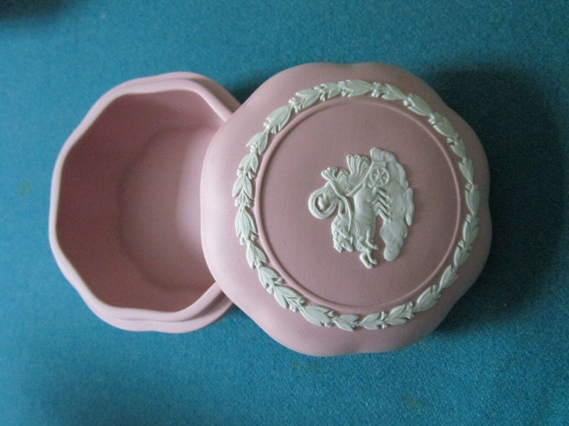 “Wedgwood” Pink Jasperware Trinket Box Vanity Dishes Pick One