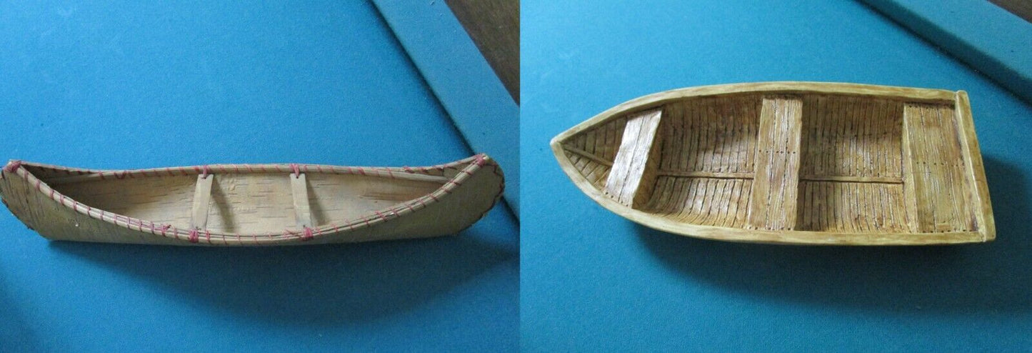 DISPLAY CORK WOODEN CARVED CANOE BOAT HANDCRAFTED SOUTH WESTERN PICK 1