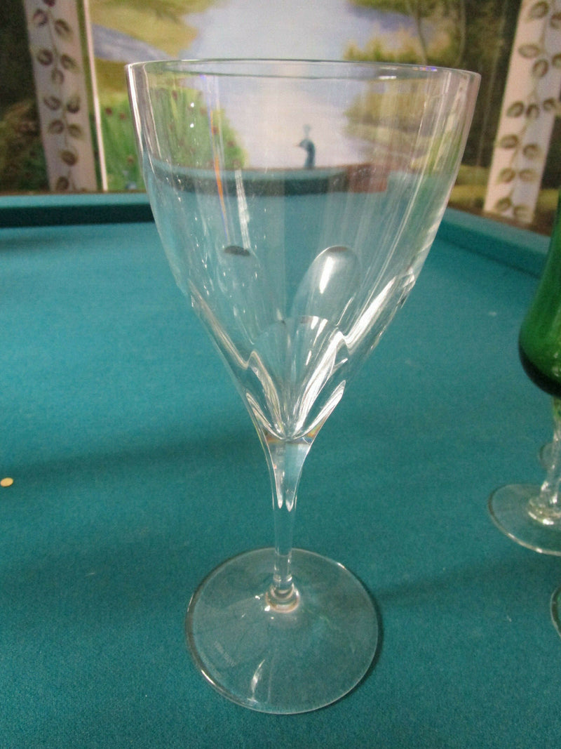 CRYSTAL GLASSES GREEN SASAKI, VERA WANG , ROYAL DOULTON "PARTY" PICK ONE