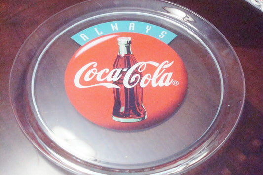 1993 Always Coca-Cola Glass Serving Plate TRAY  13" ^^