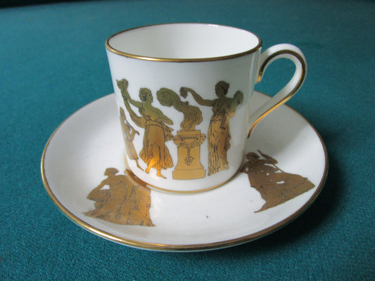 Hammersley England Sacrificial Golden Pattern  Antique Coffee Cup Saucer [120G]