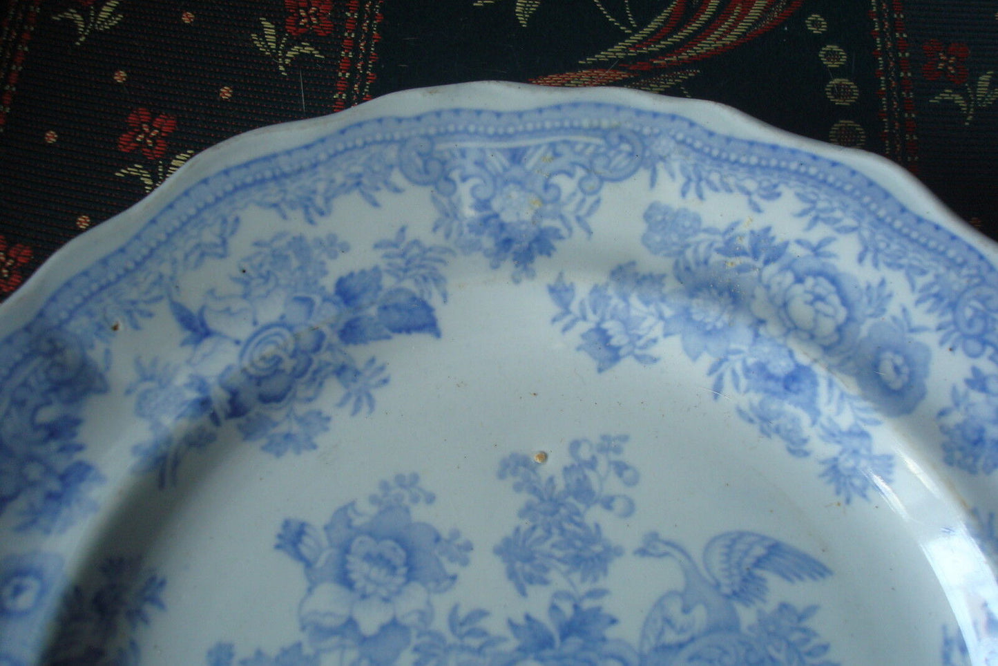 Brough & Blackhurst 1880s "Asian Pheasants" pattern china dinner plate[4mulber]