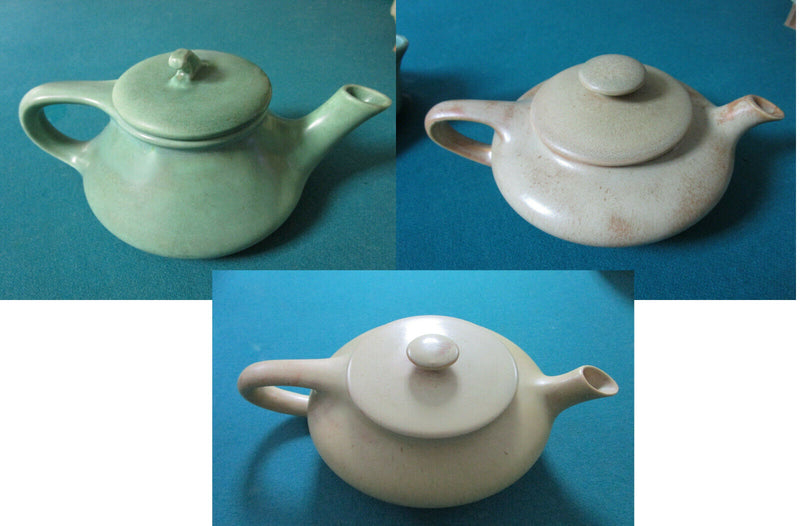Flat Ceramic Teapot Tea For One -  Beige - Pick One^^^