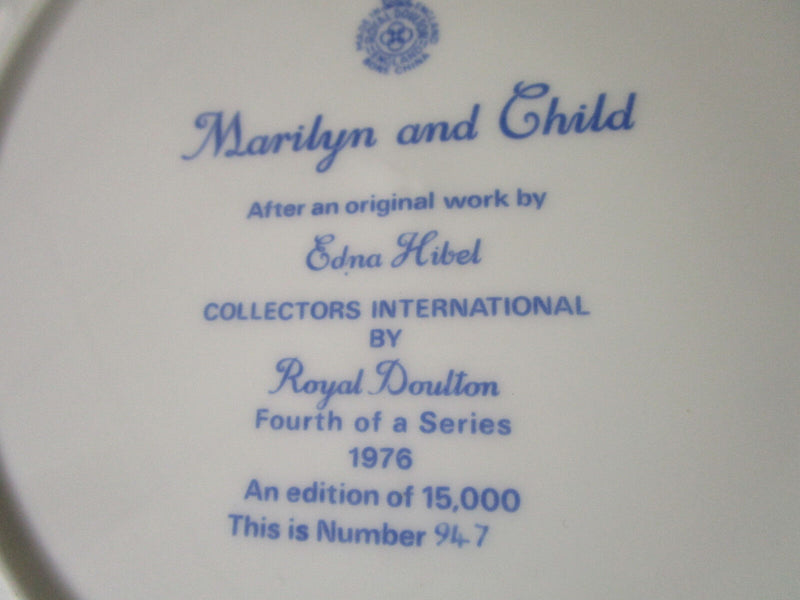EDNA HIBEL  COLLECTOR PLATES PICK ONE "MARILYN", "KRISTINA, "LUCIA"  AND CHILD ^