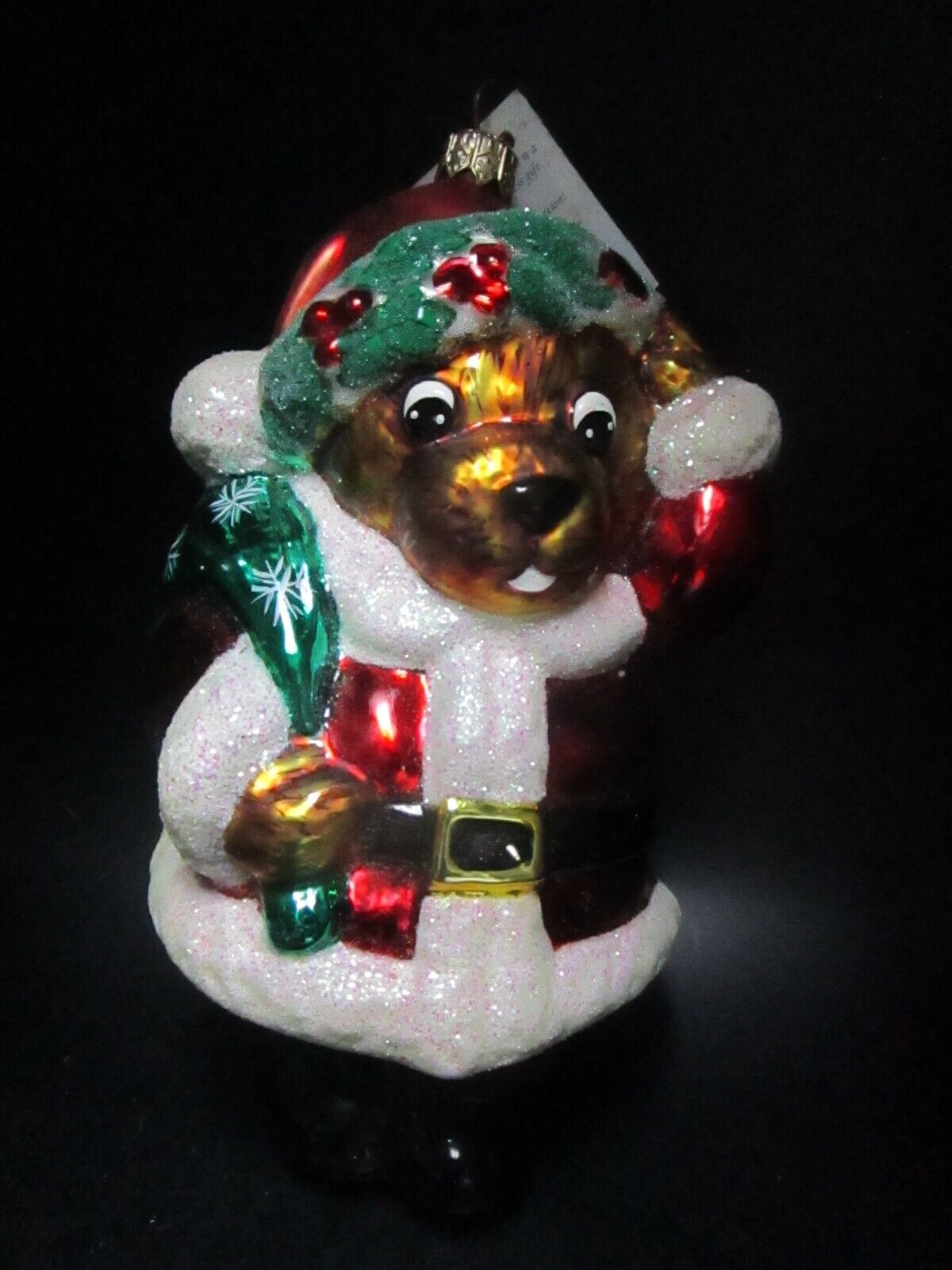 RADKO SANTA GLASS ORNAMENT 7 IN WITH ORIGINAL LABEL ^^