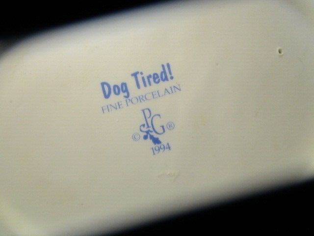 SPG Princeton Gallery Vintage 1994 Dalmatian Dog Tired Fine Porcelain Figurine