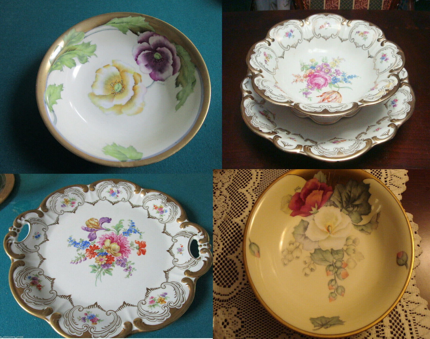 Tirschenreuth Bavarian MIDCENTURY AND ANTIQUE BOWL PLATE TRAY FLORAL PICK 1 ^^