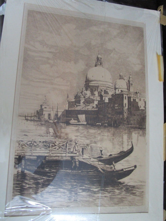 WILLIAM SCOTT LITHOGRAPH "LA SALUTE VENEZIA" ARTIST PROOF SIGNED IN PENCIL