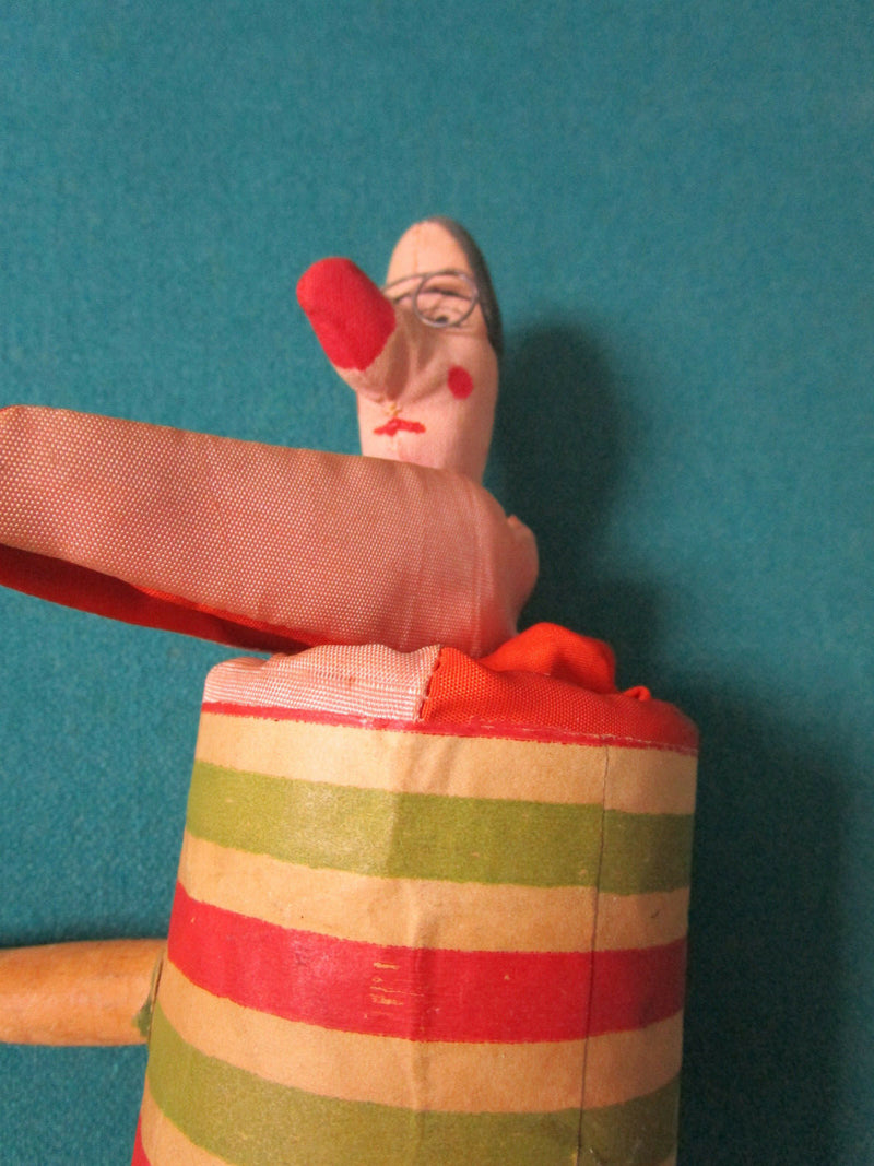 1920s doll Jack in the Box HARLEQUIN & WHITE CLOWN - PUSH UPS CLOWNS-PICK 1 ^