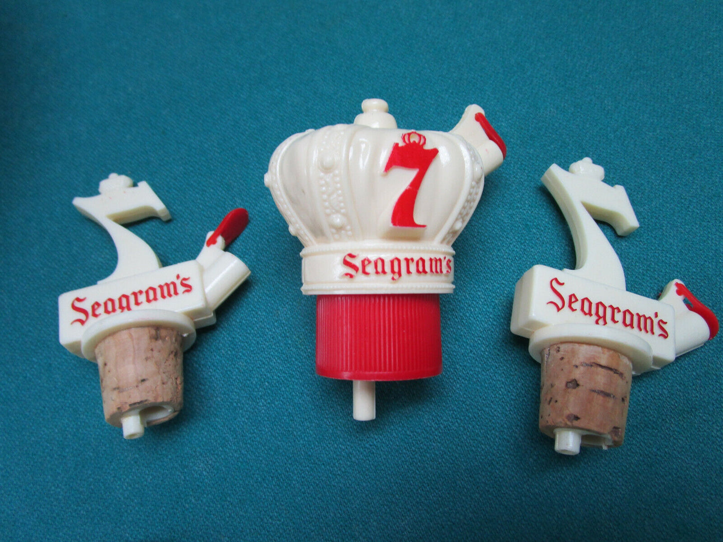 VINTAGE POURER SHOT SEAGRAMS - HENNESY - WHITE HORSE - GALLAGER - SCHENLEY