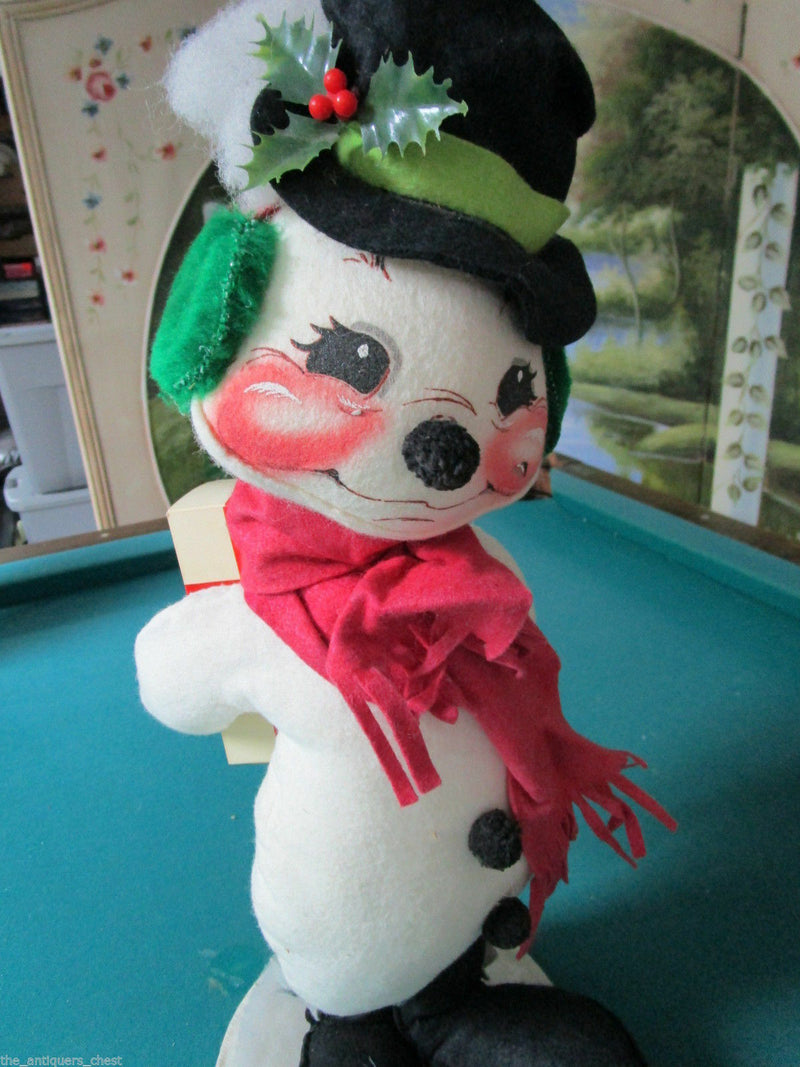 1980s ANNALEE SNOWMAN 20", BEAR SNOW FIGHT 11", SANTA doll W/TRAIN 7" PICK1^^