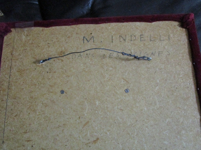 MIMMA INDELLI ORIGINAL PAINTING RED VELVET MATTED 15 X 12" FRAMED PICK 1