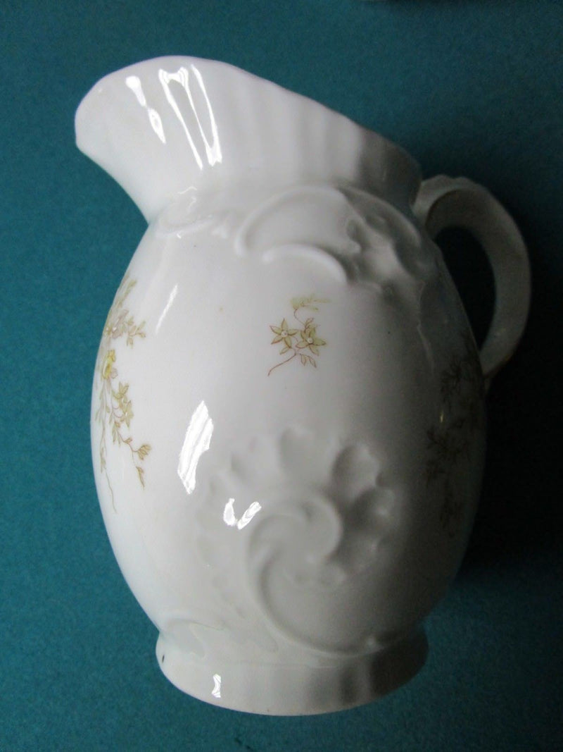 CARLSBAD AUSTRIA ANTIQUE TEAPOT TRAY AND CREAMER 3 PCS 1800s original