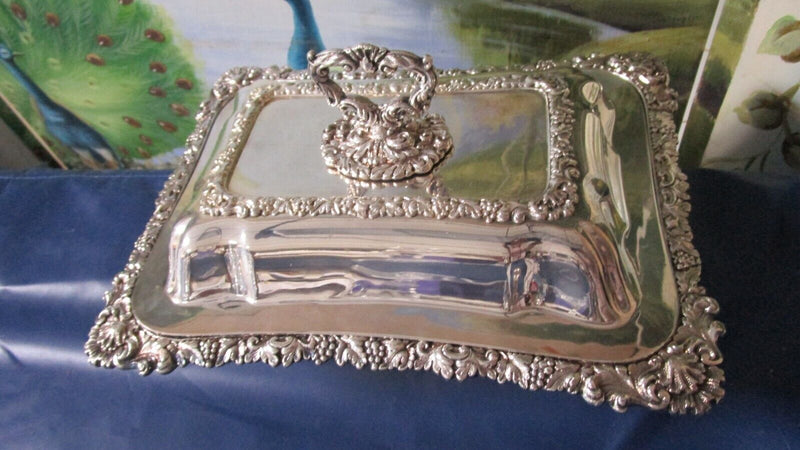 SILVERPLATE COVERED DISH  SQUARE /JAMES DIXON & SONS SHEFFIELD COFFEE POT PICK1