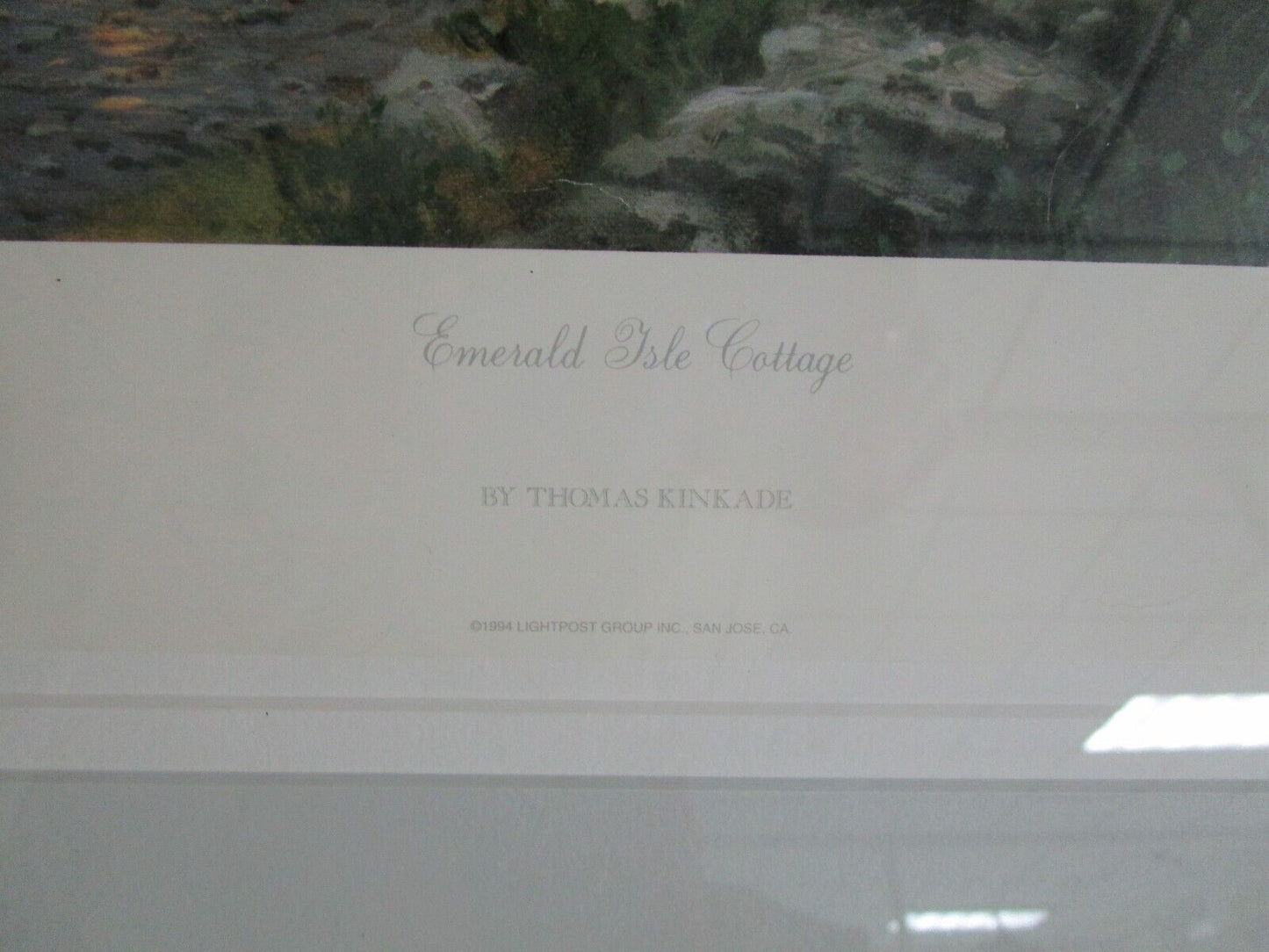 THOMAS KINKADE "EMERALD ISLE" LITHOGRAPH SIGNED NUMBERED COA ORIGINAL SEAL