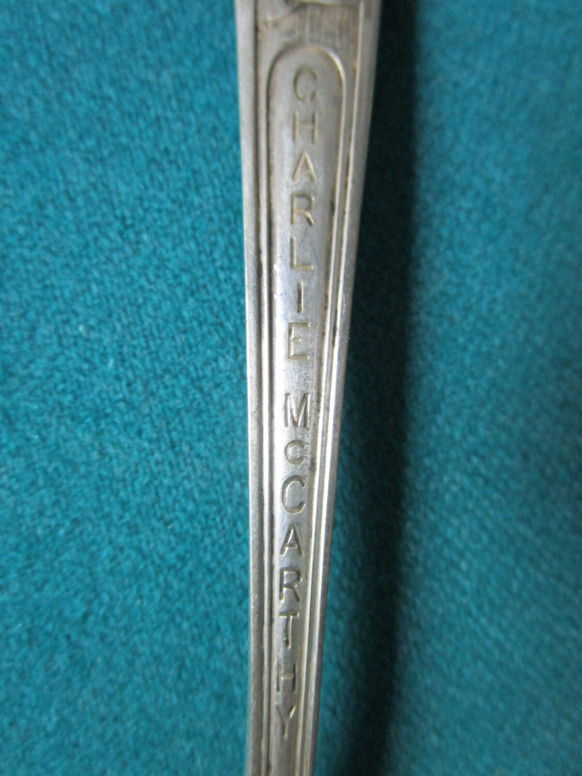 Vintage 1930's Silver plated Charlie McCarthy Tea Spoon, Duchess Silver plate 6"