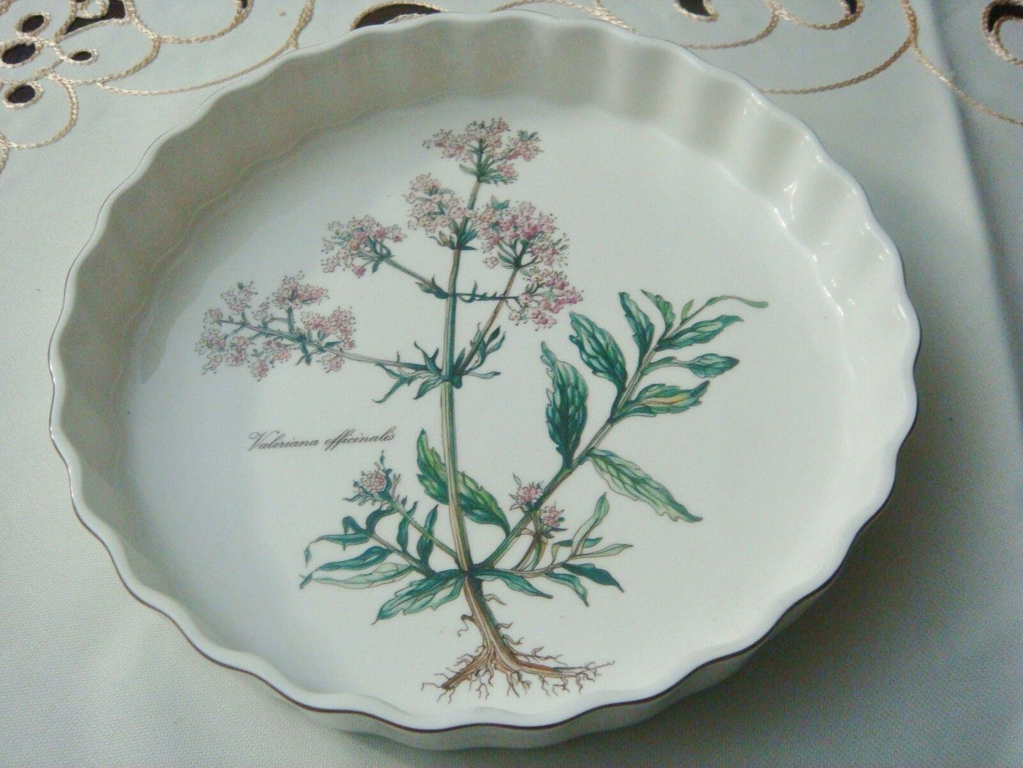 Villeroy & Boch Vilbofour Botanica "Valeriana" quiche/tart bowl 9 1/2" RARE [D3]