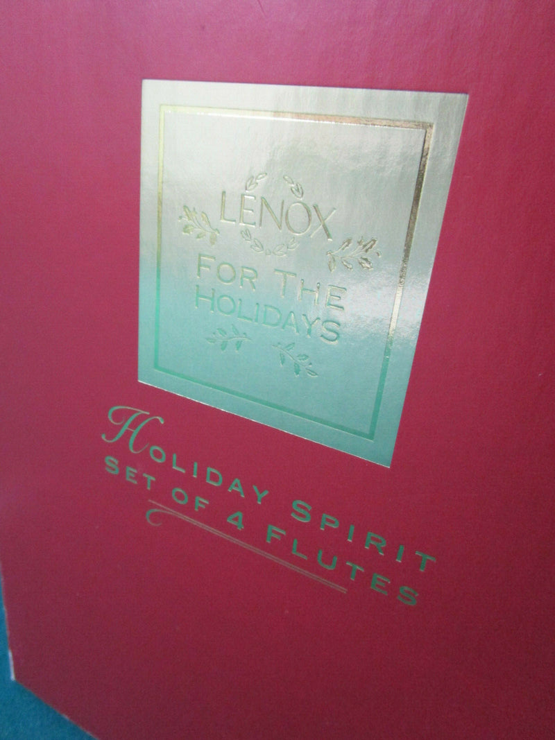 Lenox Crystal Glassware Holiday Spirit Christmas Flutes  Compotes Pick One