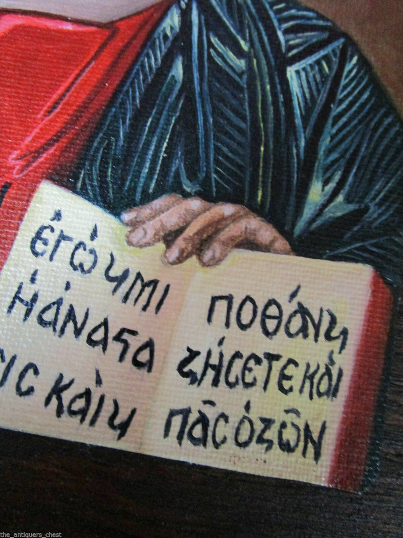 ORIGINAL ICON OIL PAINTING ON BOARD JESUS MADONNA SIGNED CERTIFICATES ^^